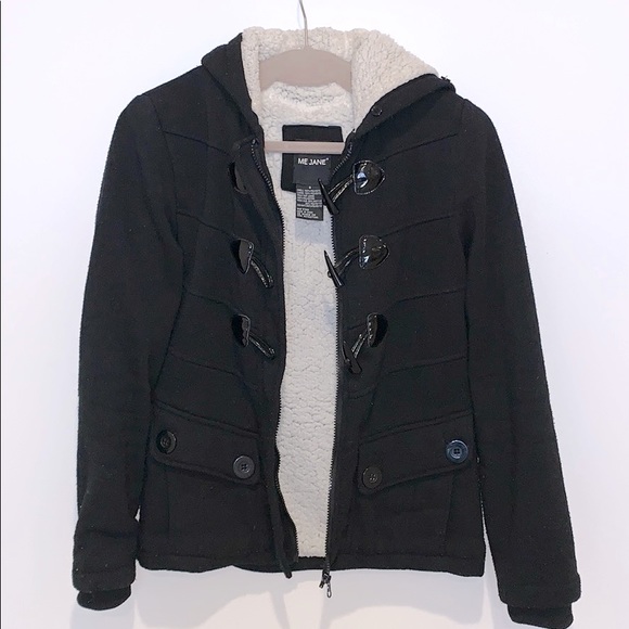 Me Jane Black Hooded Toggle Button Peacoat S - Picture 11 of 16